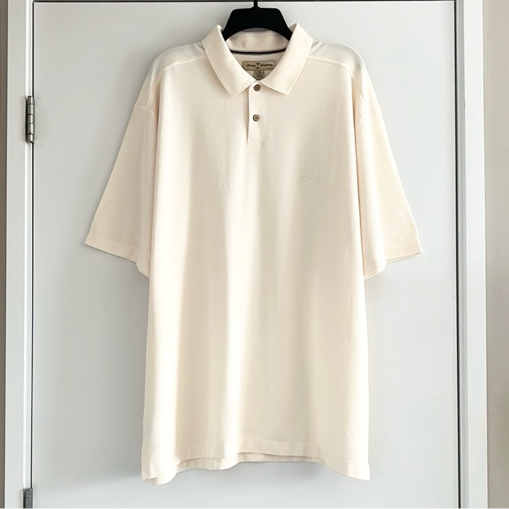 NWOT Tommy Bahama Cream Polo Shirt for Casual Elegance